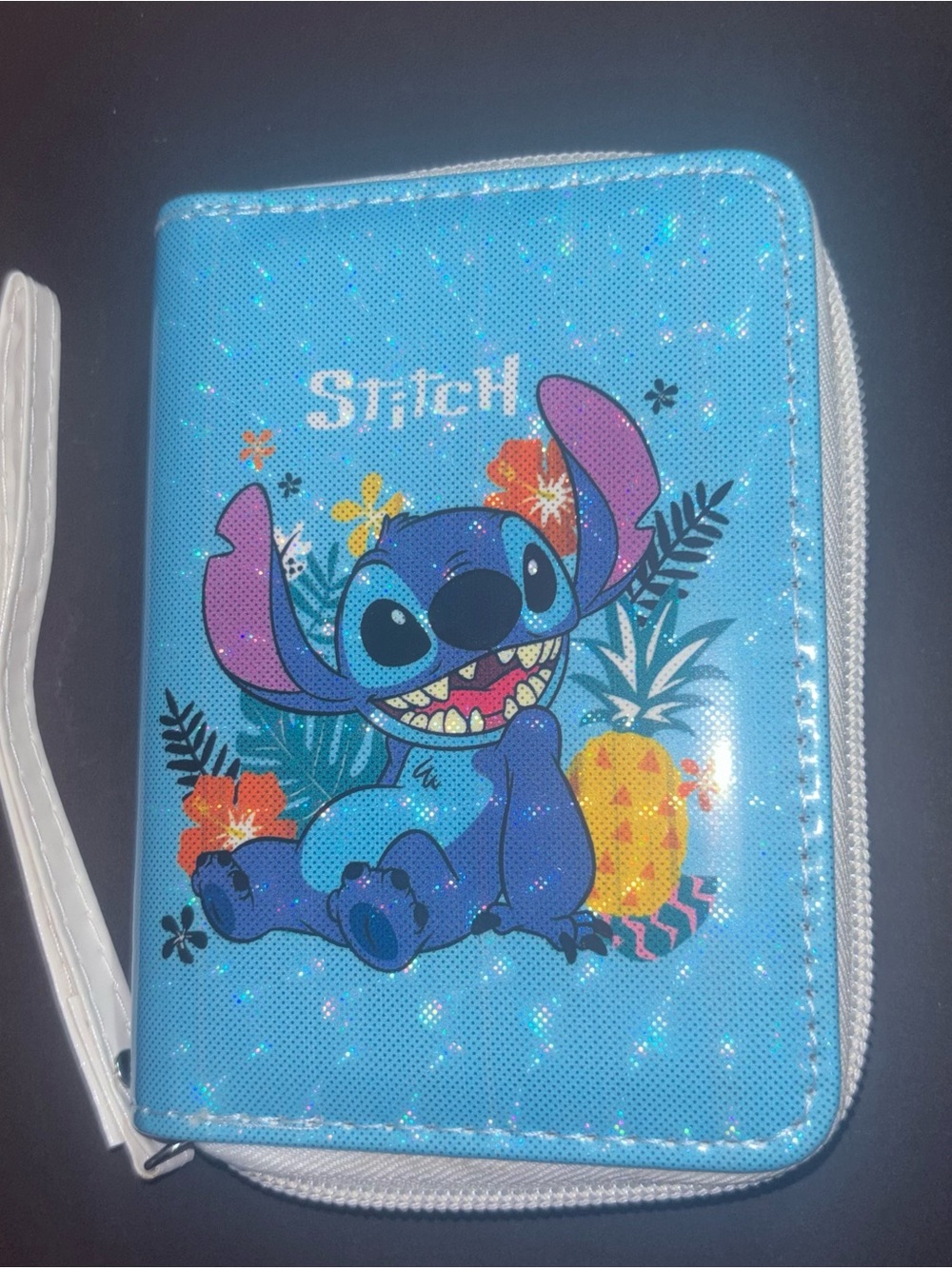 Stitch Blue Kids Zippered Wallet